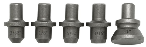 [6153609390] Chisel Set Rivet Hammer 10.2 mm Round Shank (5 Pieces)