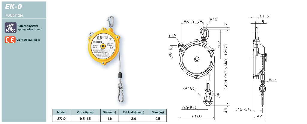 ENDO - EK Series Spring Balancer (LIGHTWEIGHT TYPE )