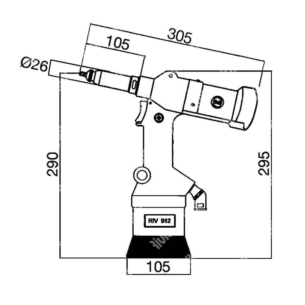 RIV912 - RIVIT Hydrop. tool for rivet nuts (With Head Kit)