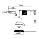 RIV998V - RIVIT Hydrop. tool for rivet nuts M3-M12 (With Head Kit)