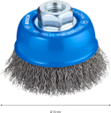 PRO Metal heavy Cup Brush, 75 x 0.5 mm, Thread