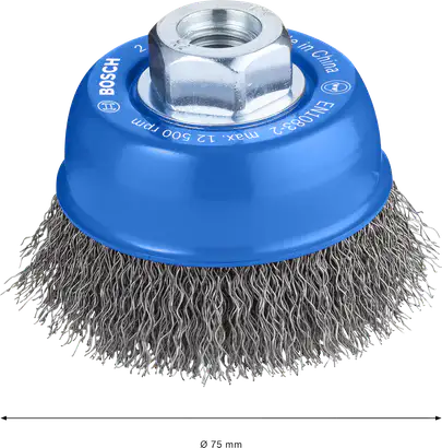 PRO Metal clean Cup Brush, 100 x 0.5 mm, Thread