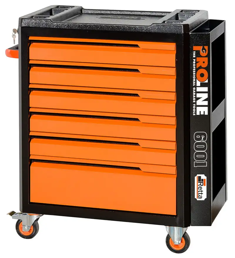 6 Drawers Tool Trolley with Panel