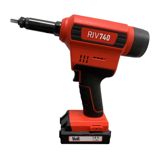 [6352000] RIV740 - RIVIT Battery tool for rivet nuts M3-M10 (w/2batt.+chr)